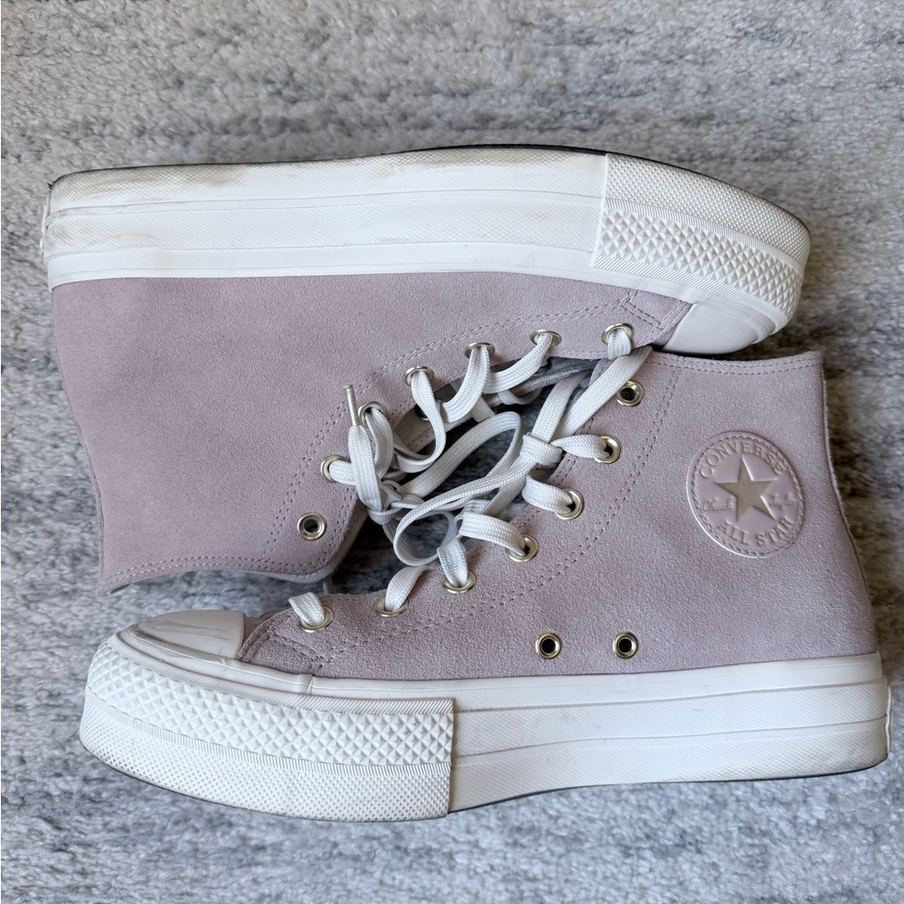 Converse All Star Suede Platform Lift High Tops